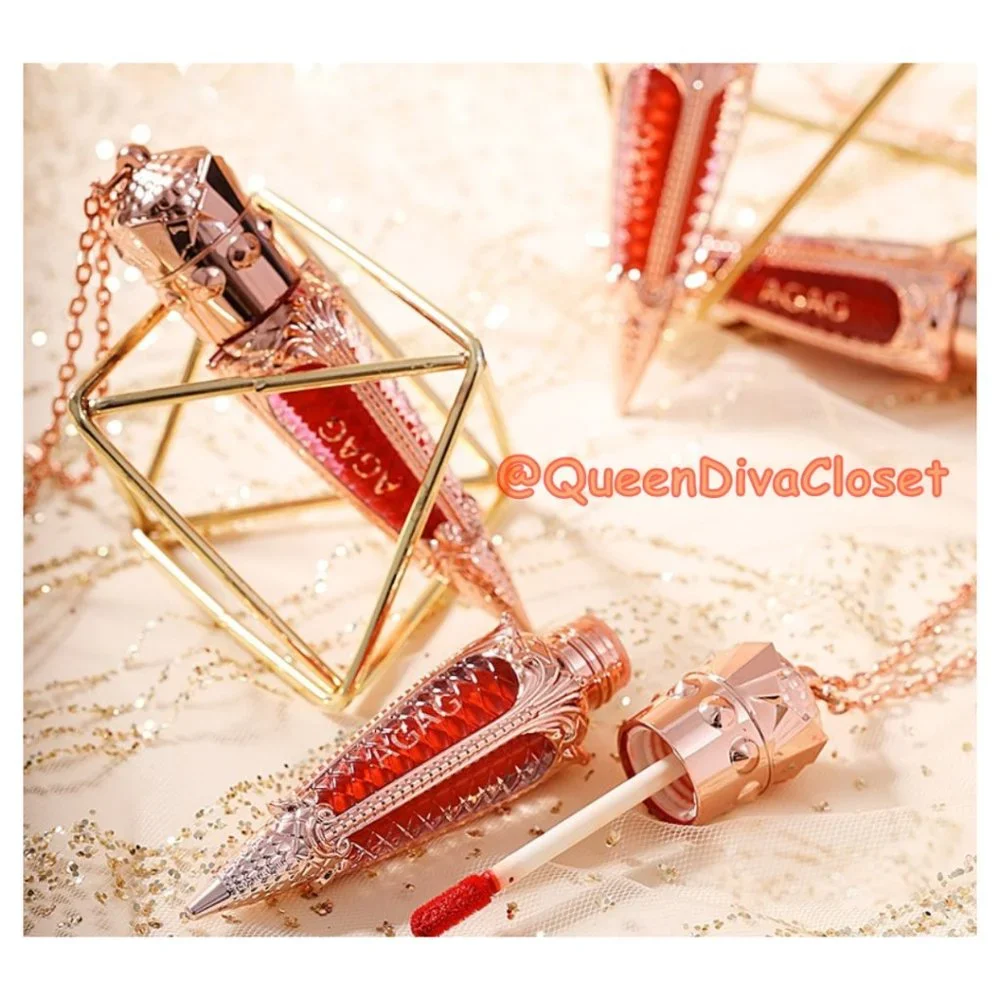 Queen's Scepter Red Vile Pendent Matte Velvet Liquid Lipstick Carrot 01 - Picture 8 of 9
